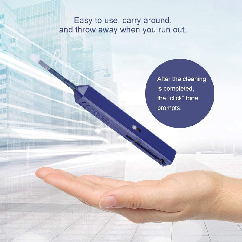 ASHATA Fiber Optic Cleaner, 1.25mm One-Click Cleaner Fiber Optic Cleaning Pen for LC/MU Connectors,Continuously for About 800 Times,Durable