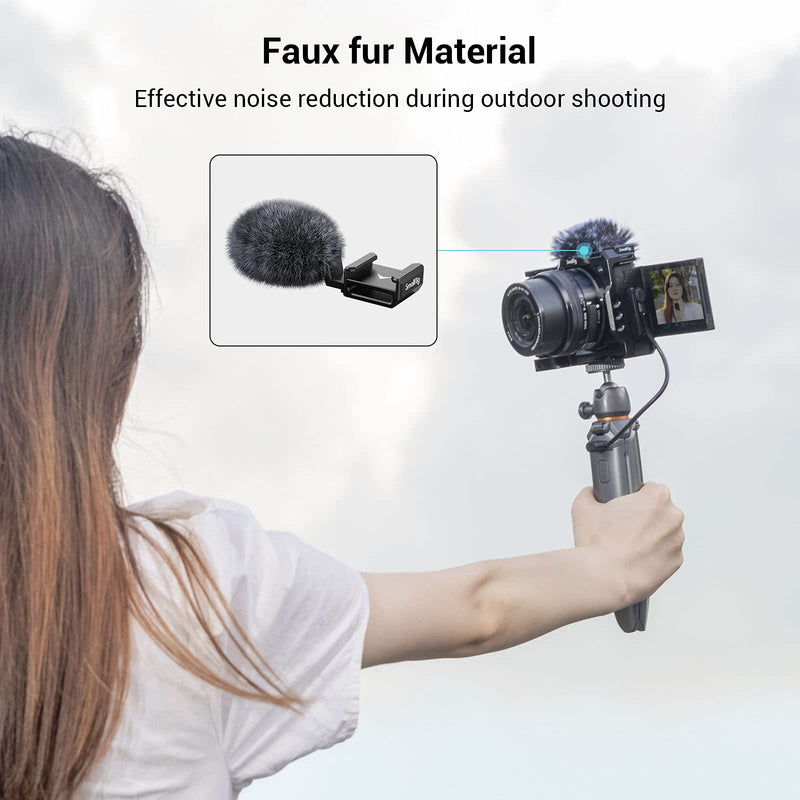 SMALLRIG Cold Shoe Adapter with Windshield for Sony ZV-E10 and ZV-1 - 3526