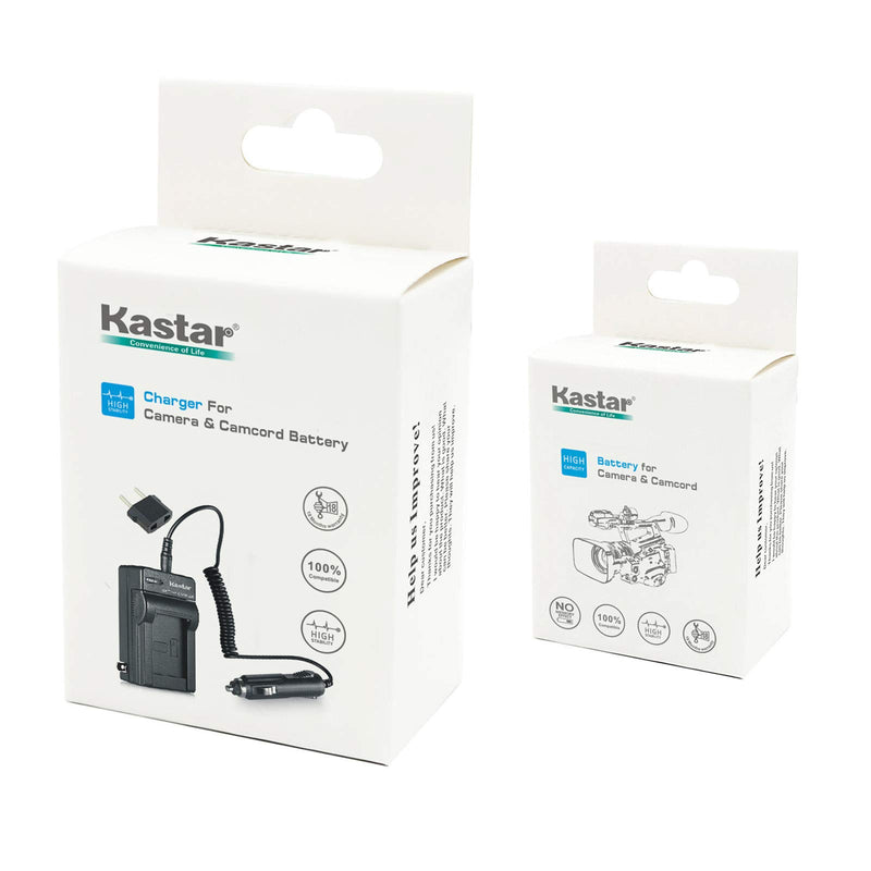 Kastar Battery and Charger for Panasonic VDR-D230 VDR-D250 VDR-D300 VDR-D310 VDR-M30 VDR-M50 VDR-M53 VDR-M70 VDR-M95 VDR-M250 Camcorder and CGA-DU06 CGA-DU07 CGA-DU14 CGA-DU21 Battery