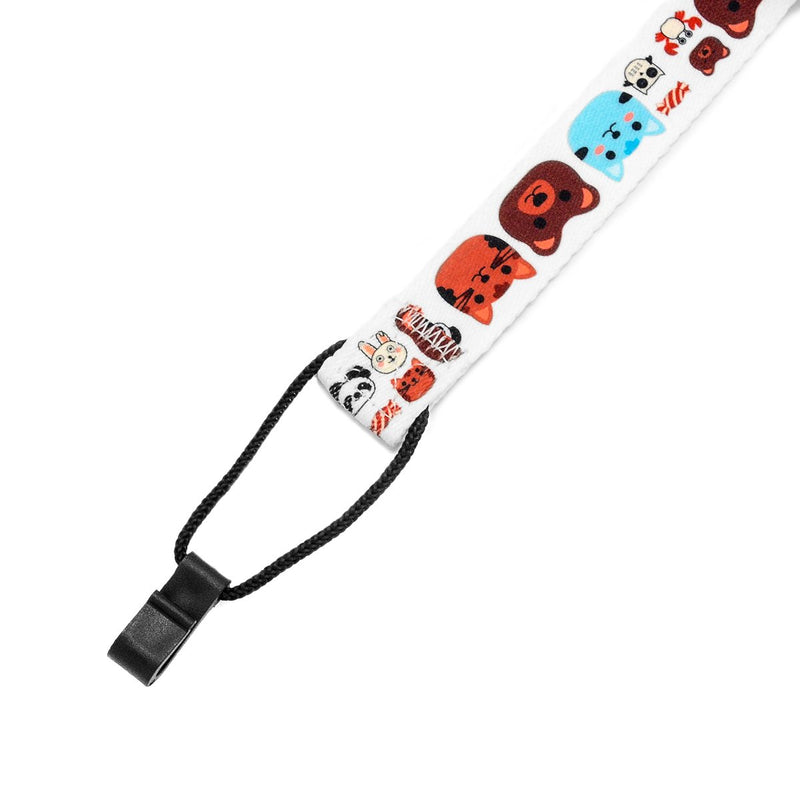 Clip On Ukulele Strap Soft Printed Adjustable - No Drilling Neck Ukulele Strap Easy To Use For Kids (Zoo) Neck Zoo