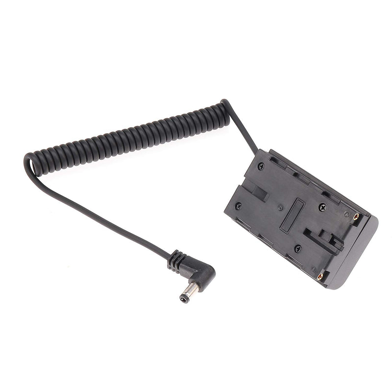 Fotga NP-F Dummy Battery DC Coupler with Extendable DC 5.52.5mm Cable for NP-F970 NP-F960 NP-F770/F750/F550 to Power Video LED Light Camera Monitor YN300 II YN-600 W260 5080LED 5010LED 5012LED 5010A Dummy Battery+Spring Cable