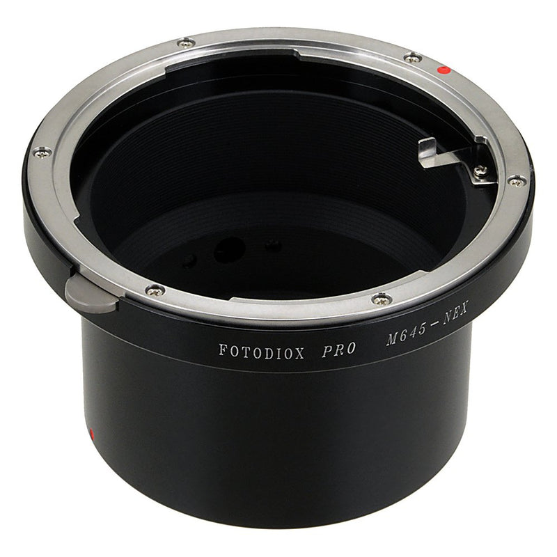 Fotodiox Pro Lens Mount Adapter, Mamiya 645 Mount Lens - Sony NEX Camera Camcorder Adapter, fits Sony NEX-3, NEX-5, NEX-5N, NEX-7, NEX-7N, NEX-C3, NEX-F3, Sony Camcorder NEX-VG10, VG20, FS-100, FS-700 Mamiya 645 MF