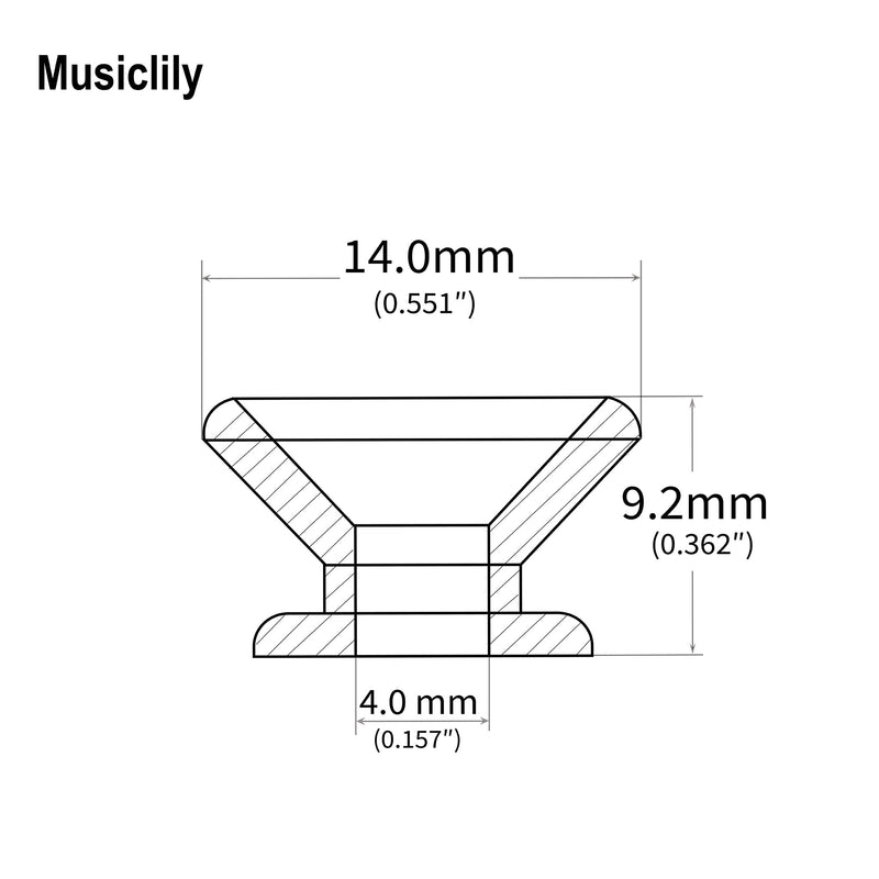 Musiclily Metal Guitar Small Strap Buttons End Pins for Fender Style Acoustic Electric Guitar Bass Ukulele,Black(Pack of 2) Black