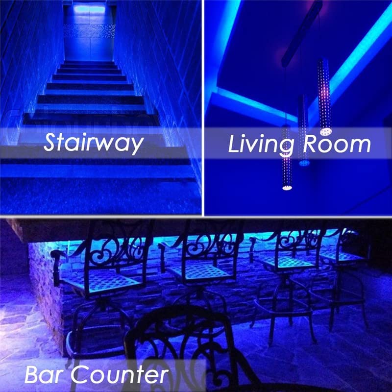 [AUSTRALIA] - Blue LED Strip Light 16ft/5m SMD 2835 300 LEDs 12V Flexible Cuttable LED Tape (No 12V Power Plug/Adapter) Blue 