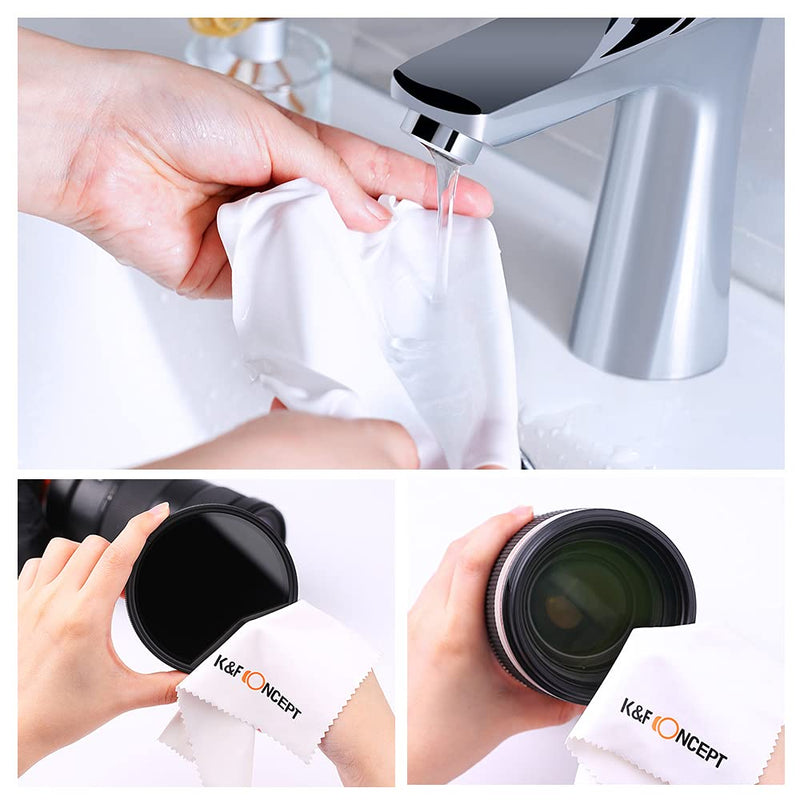 K&F Concept 43mm Slim Fader Variable ND2-ND400 Neutral Density Adjustable ND ND2 ND4 ND8 ND16 to ND400 Lens Filter Kit + Microfiber Cleaning Cloth for Cameras Lens