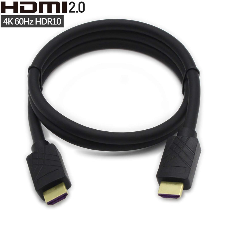 FeizLink HDMI Cable 3FT 4K 60Hz High Speed 18Gbps HDR10 ARC HDCP2.2 3D Flexible HDMI Cable for HDTV/TVbox/Gaming Box / 4K Projector Copper 3FT