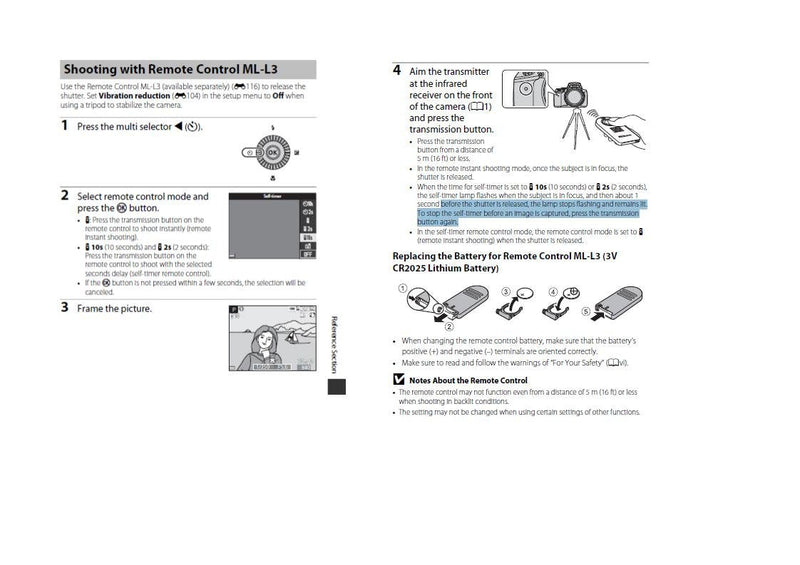 Digiparts (TM) Wireless IR Remote Control Shutter Release Compatible with Nikon ML-L3 D5300, D3200, D5100, D7000, D600, D610, P7000, P7100, J1, V1, AW1 D40, D40X, D50, D60, D70, D70S, D80, D90, D3