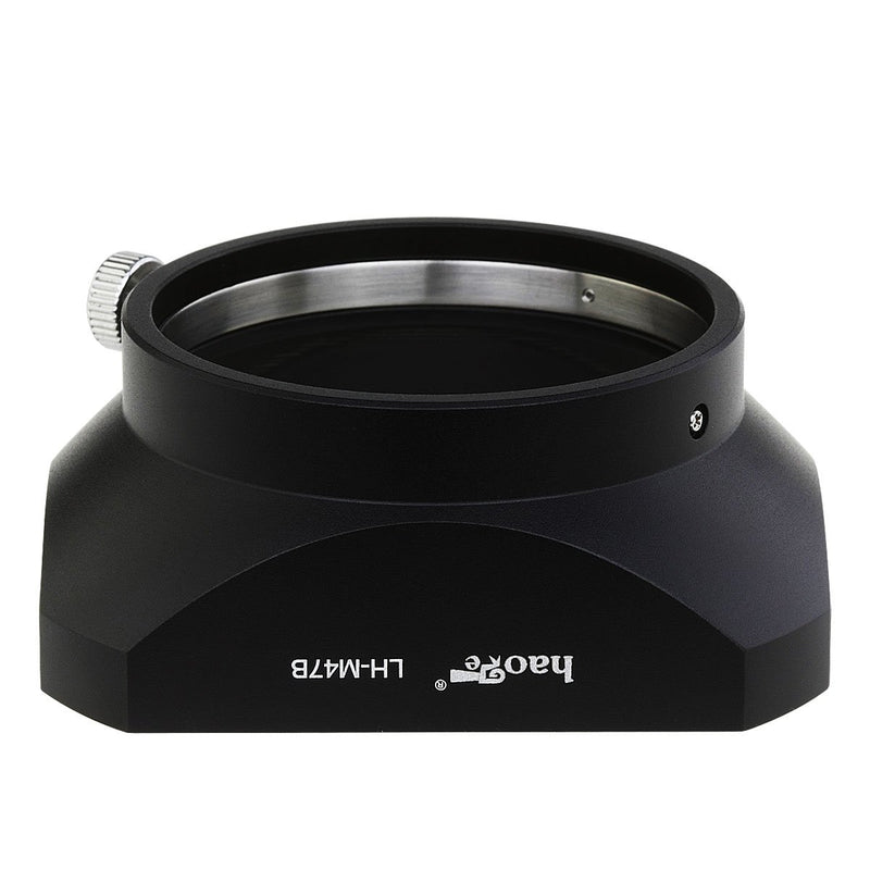 Haoge LH-M47B Metal Lens Hood Shade for Olympus M.ZUIKO Digital ED 12mm f2 Lens Replaces Olympus LH-48 Black