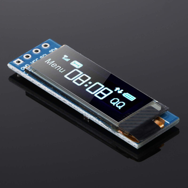 2 Pieces I2C Display Module 0.91 Inch I2C OLED Display Module Blue I2C OLED Screen Driver DC 3.3V - 5V Blue Light