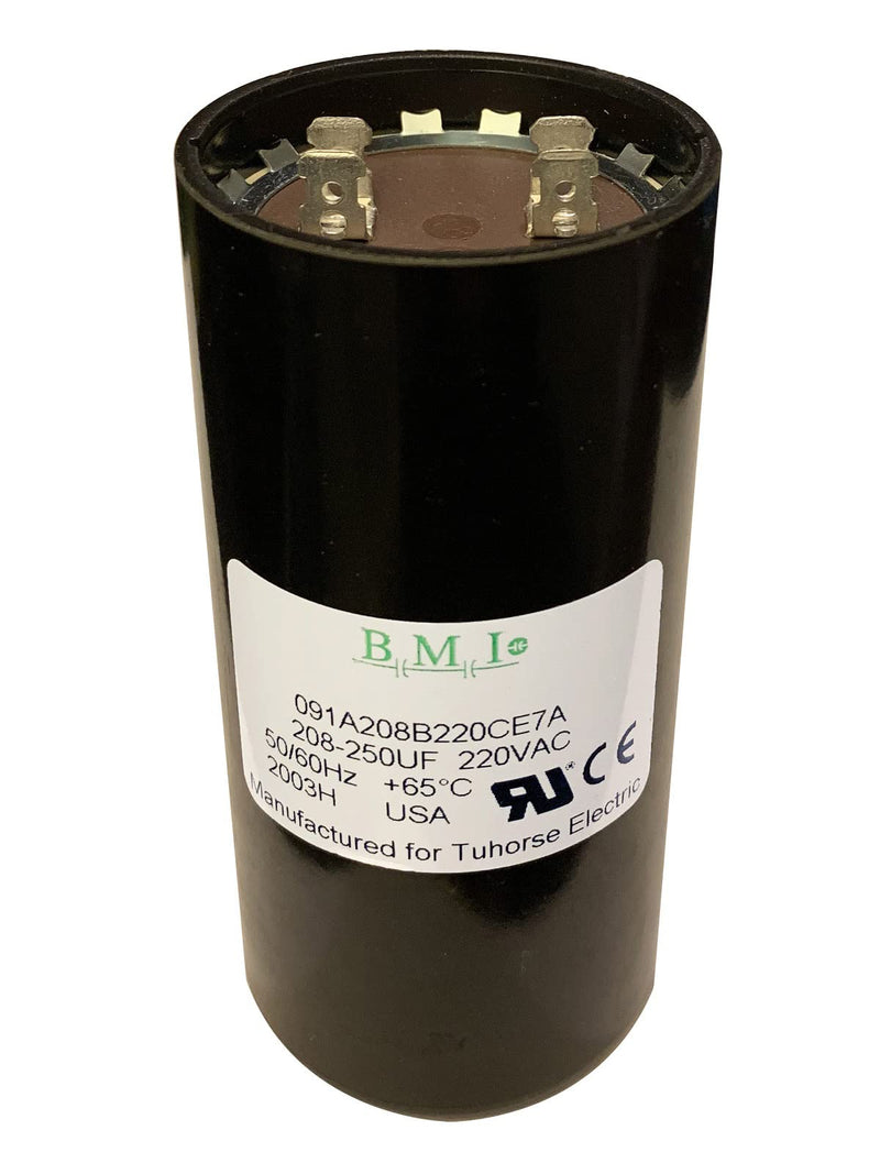 208-250 MFD (uF) 3 HP Well Pump Control Box Motor Start Capacitor, Replacement for Franklin 275463111, 2823028110, 2823028310 TCB30M230 Made in USA by BMI
