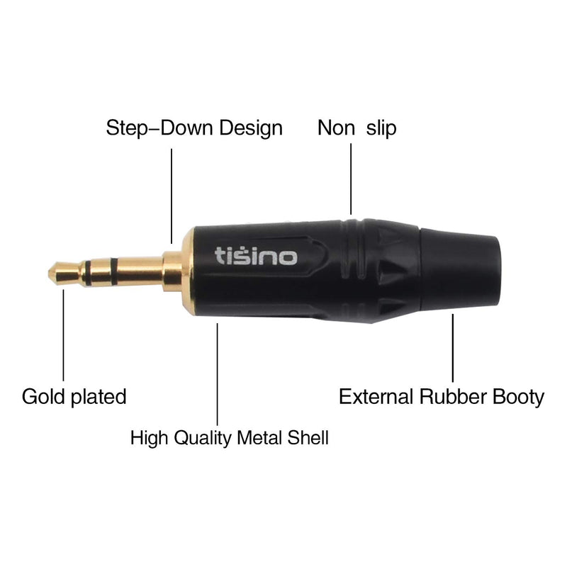 TISINO Dual XLR Female to 3.5mm Stereo Microphone Cable, Unbalanced Double XLR to 1/8 Inch Aux Mini Jack Y-Splitter Breakout Lead Mic Cord - 3.3 feet