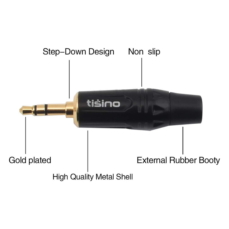[AUSTRALIA] - TISINO 3.5mm to Dual XLR Stereo Cable 1/8 inch Mini Jack to 2 XLR Male Y Splitter Adapter Cord- 3.3 FT 3.3 feet 