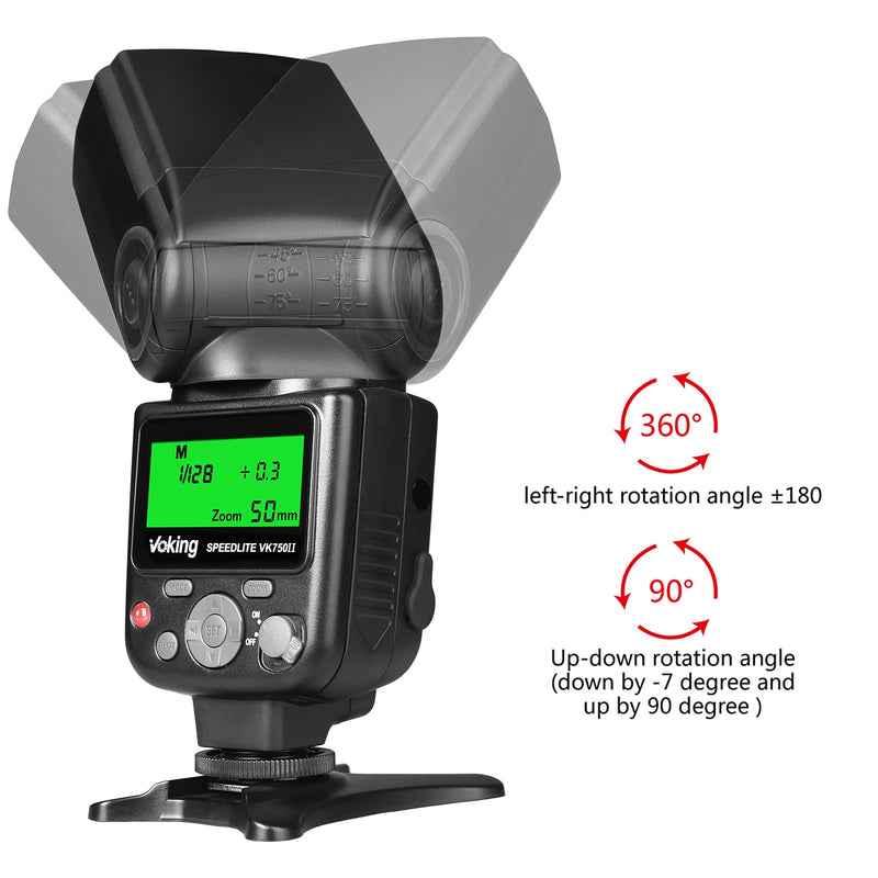 Voking VK750II TTL Camera Speedlite Flash Compatible with Nikon D3500 D3400 D3300 D3200 D3100 D5600 D7100 D7200 D5300 D5500 D500 D850 D750 and Other DSLR Cameras