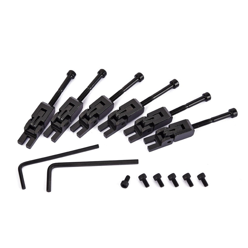 Alnicov Set of 6 Double Locking System Tremolo Locked Saddles for Floyd Rose Guitar with String Lock Screws