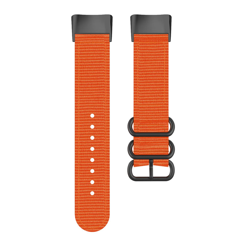 eiEuuk Watch Band Compatible with Fitbit Charge 5 Fabric Strap,Adjustable Woven Nylon Bracelet Breathable Sport Wrist Strap Replacement for Fitbit Charge5 Women Men Orange