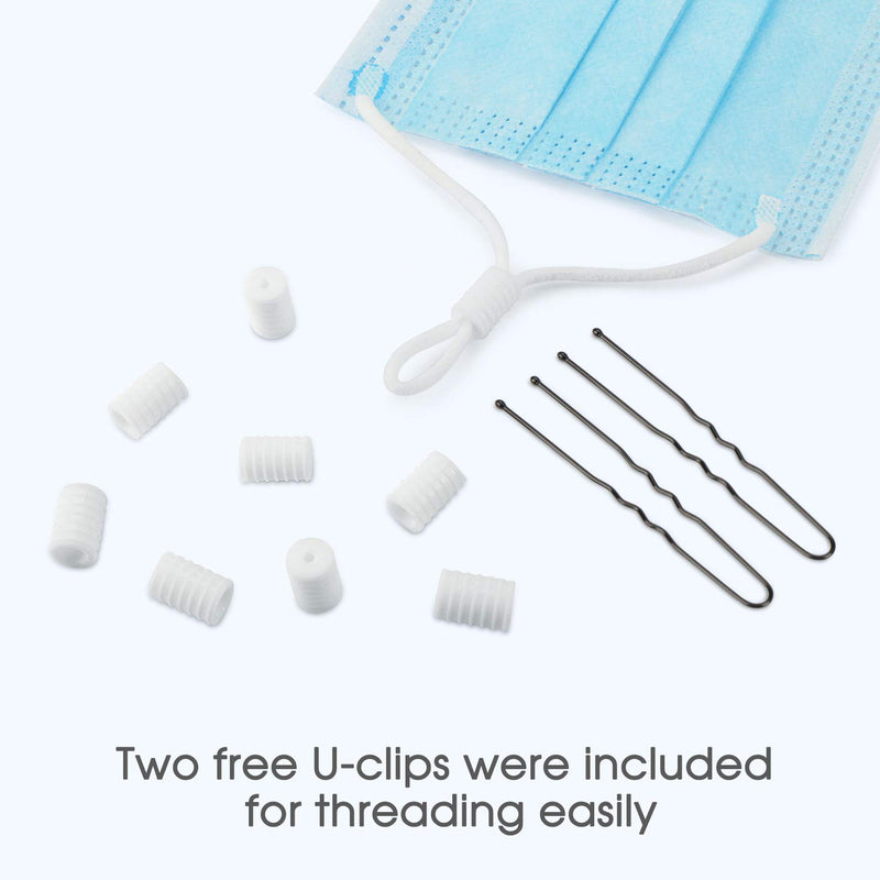 Silicone Cord Locks for Drawstrings, Toggles Cord Locks Adjustable Buckles, White, 30pcs 30 pcs