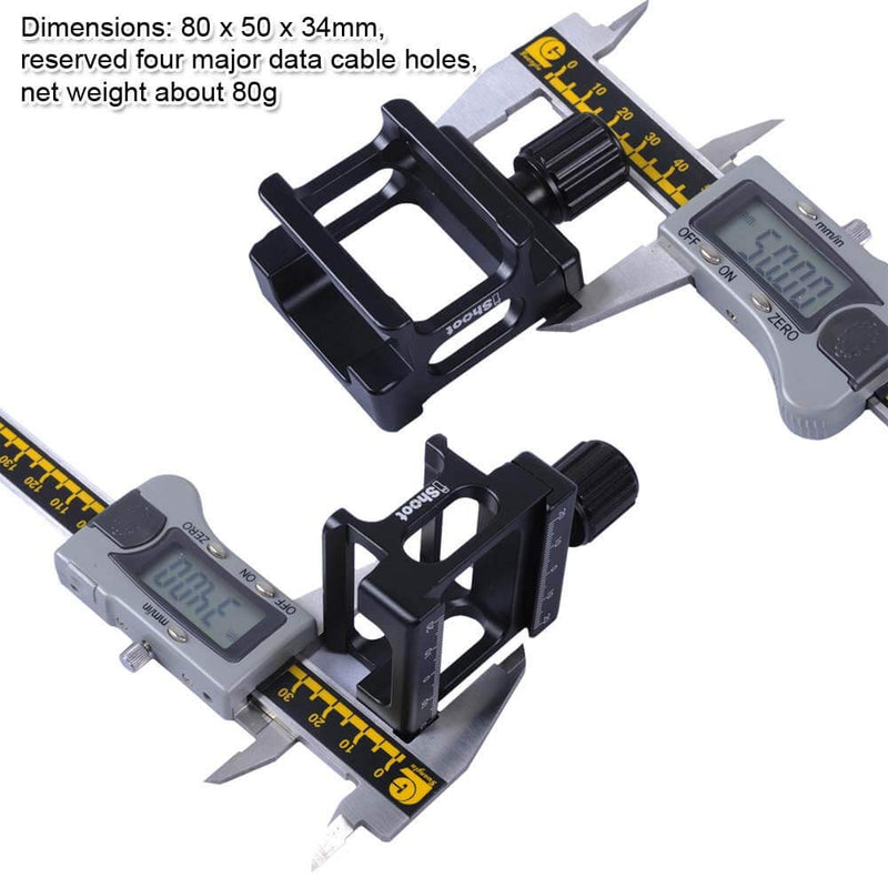 iShoot Clamp Converter Height Adapter to Adjust Data Cable Space for L-Shaped Vertical Camera Grip Support Bracket Holder Compatible with ARCA-Swiss Fit Quick Release Plate and Tripod Ball Head Clamp