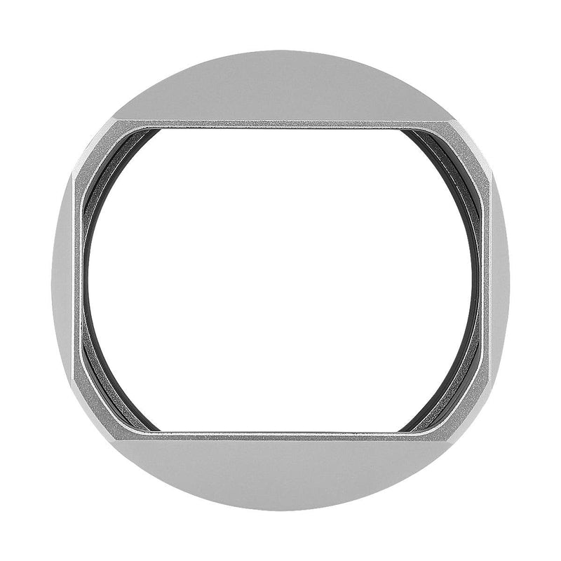 [AUSTRALIA] - Haoge Square Metal Lens Hood for Fuji Fujifilm FinePix X100V X100F X100 X100S X100T X70 Camera Accessories Silver with Cap and 49mm Adapter Ring Kit 