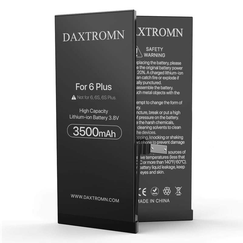 DAXTROMN 3500mAh Battery for iPhone 6 Plus, High Capacity Replacement Battery 0 Cycle, with Complete Repair Tool Kits and Adhesive Strips - 24-Month Warr