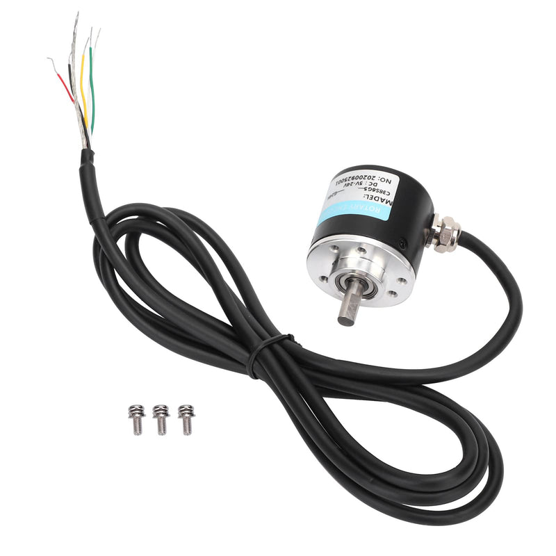 DC5-24V Incremental Optical Rotary Encoder Solid Shaft ABZ 3‑Phase Motion Controls Component 30KHZ 1000B/1024B (1000Z) 1000Z