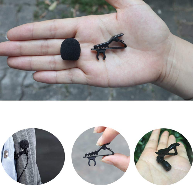 [AUSTRALIA] - BAISDY 8Pack Mini Size Microphone Windscreen Foam Mic Cover for Lavalier Lapel Microphone with Lapel Clips 