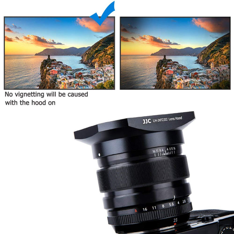 23mm & 56mm Lens Hood Shade for Fuji Fujifilm Fujinon Lens XF 23mm F1.4 R & XF 56mm F1.2 R & XF 56mm F1.2 R APD Replaces Fujifilm LH-XF23 Hood -Black