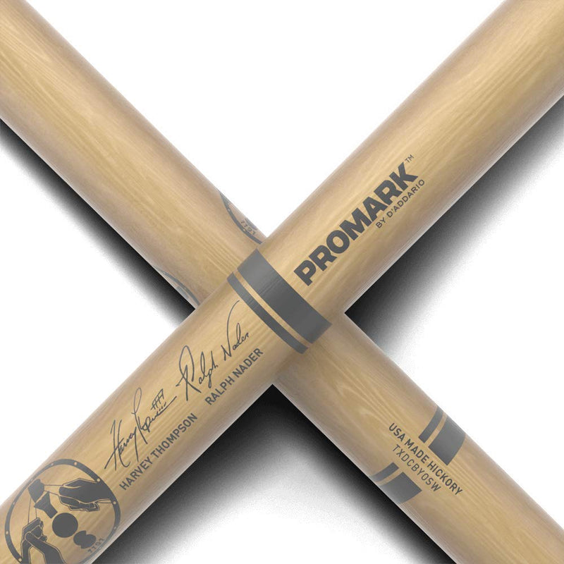 Promark TXDCBYOSW "Bring Your Own Style" BYOS Drumsticks, Hickory Oval Wood Tip BYOS Marching Hybrid