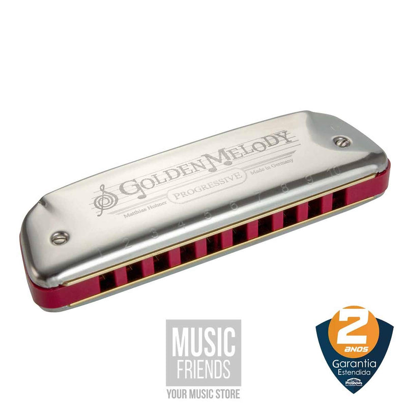 Hohner Golden Melody 542/20 CX - Harmonica, Red Plastic Body