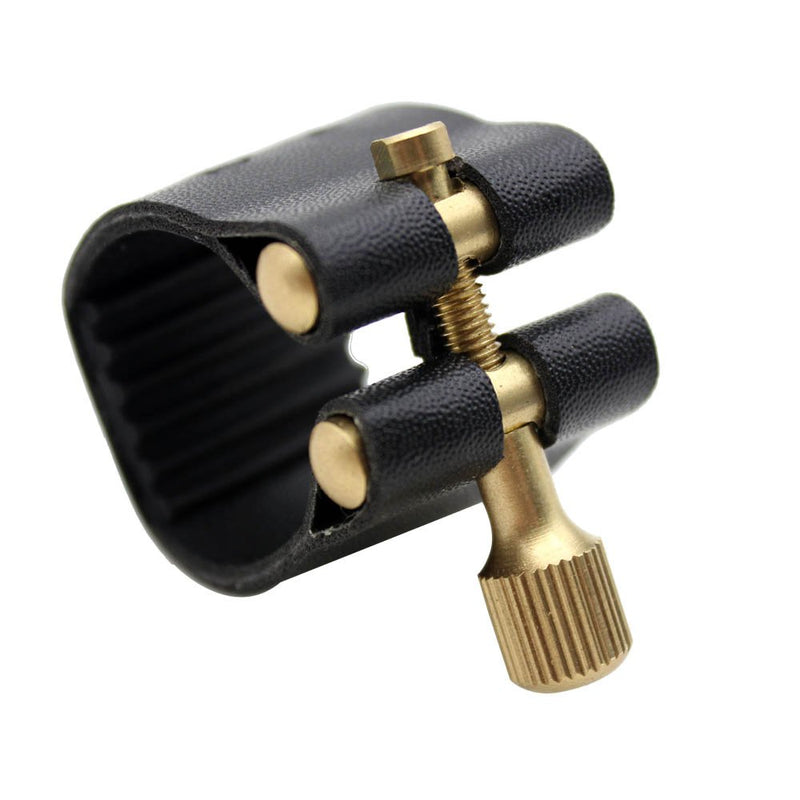 Andoer Ligature Fastener Artificial Leather Compact Durable for Alto Sax Saxophone Rubber Mouthpiece Product Name