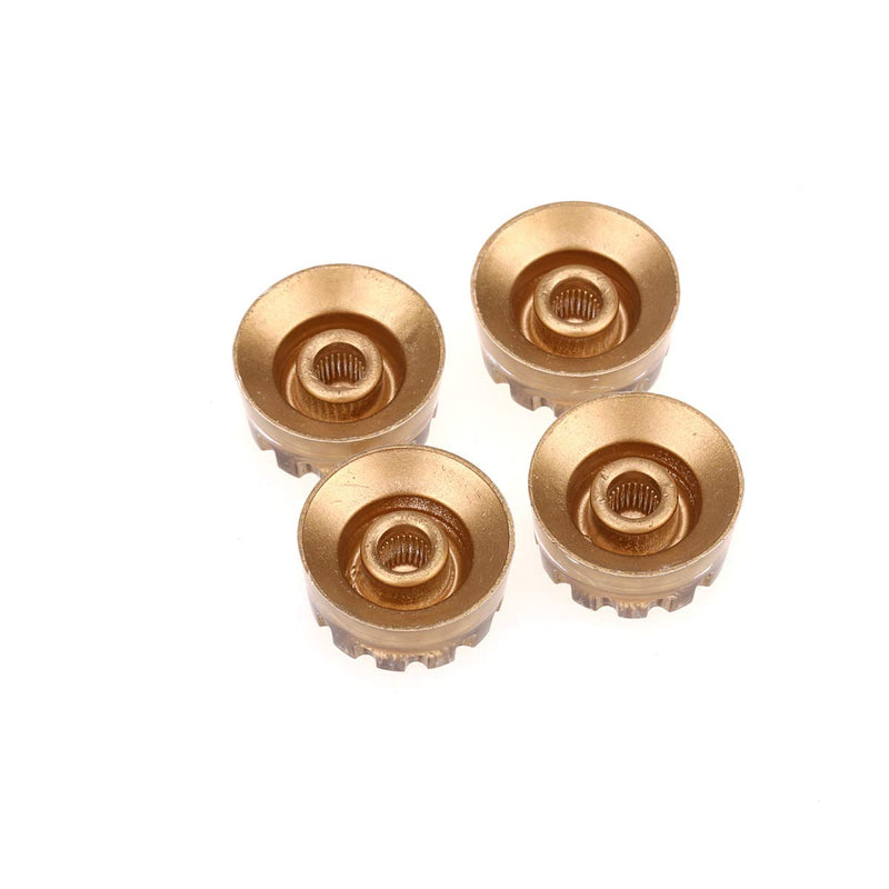 Musiclily Pro Imperial Inch Size Knurled Control Speed Knobs for USA Made Les Paul Style Electric Guitar, Gold (Set of 4)