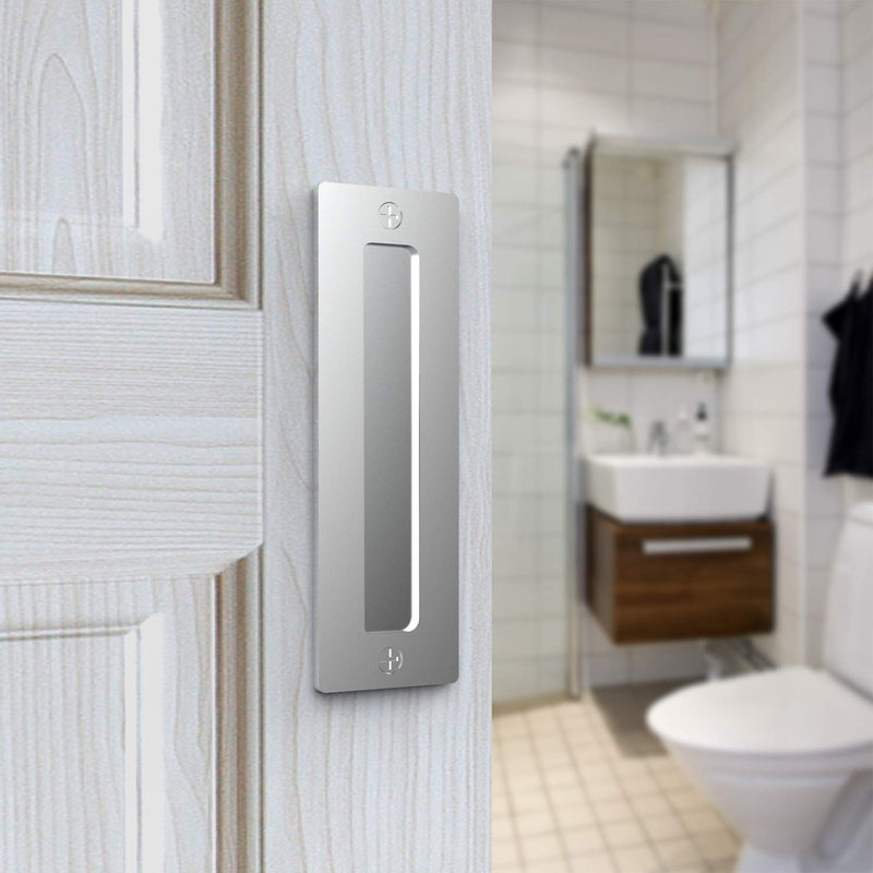 [AUSTRALIA] - Orgerphy Stainless 7” Barn Door Handle Finger Pull Set (1 Pack)| Heavy Duty Modern Simple Invisible Handle for Gates Garages Sheds Barn Door, Pocket Door | with Flat Bottom Easy to Install 1 