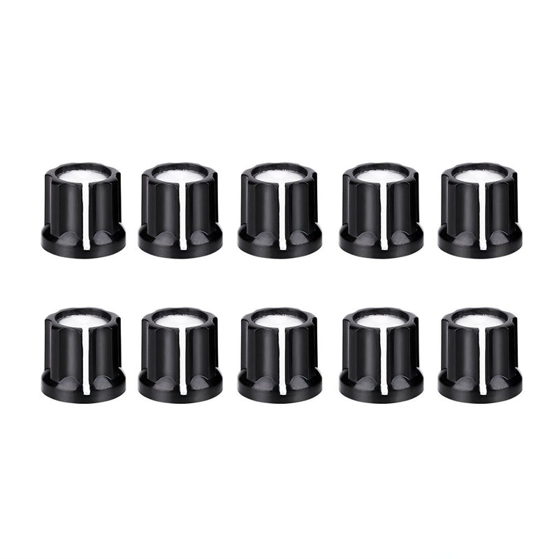 Guitar Volume Tone Knobs, 10Pcs Volume Knob Shaft Hole Tone Speed Control Knob for Electric Guitar Bass String Instrument Part