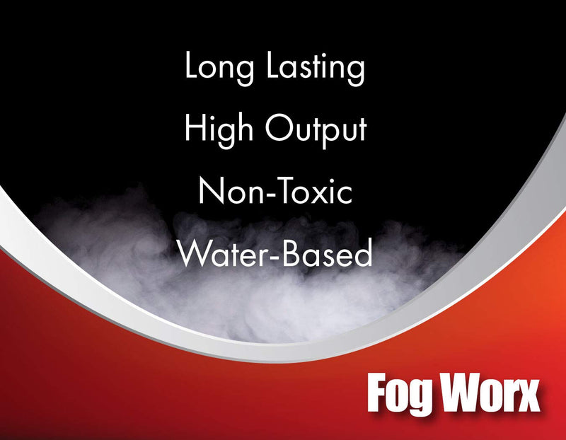 Sanco Industries Fogworx Fog Juice - 1 Of Organic Odorless Fog Fluid (32 Oz) - Medium Density, High Output, Long Lasting Fog Machine Fluid For 400 Watt To 1500 Watt Machines Quart