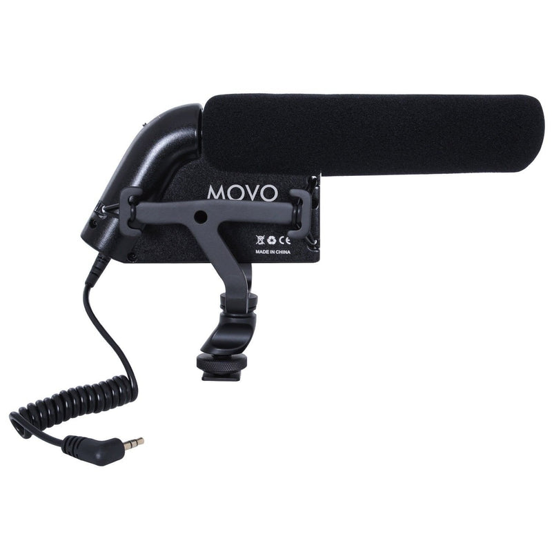 Movo VXR5000 Shotgun Condenser Video Microphone - All-Metal Build with High-Pass Filter, Foam and Furry Windscreens, Case - for Canon, Nikon DSLR Video Cameras