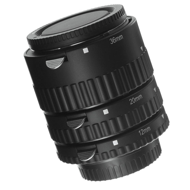 Foto4easy Auto Focus Macro Extension Tube Ring Set 12mm 20mm 36mm Nikon AF DSLR Camera Lens