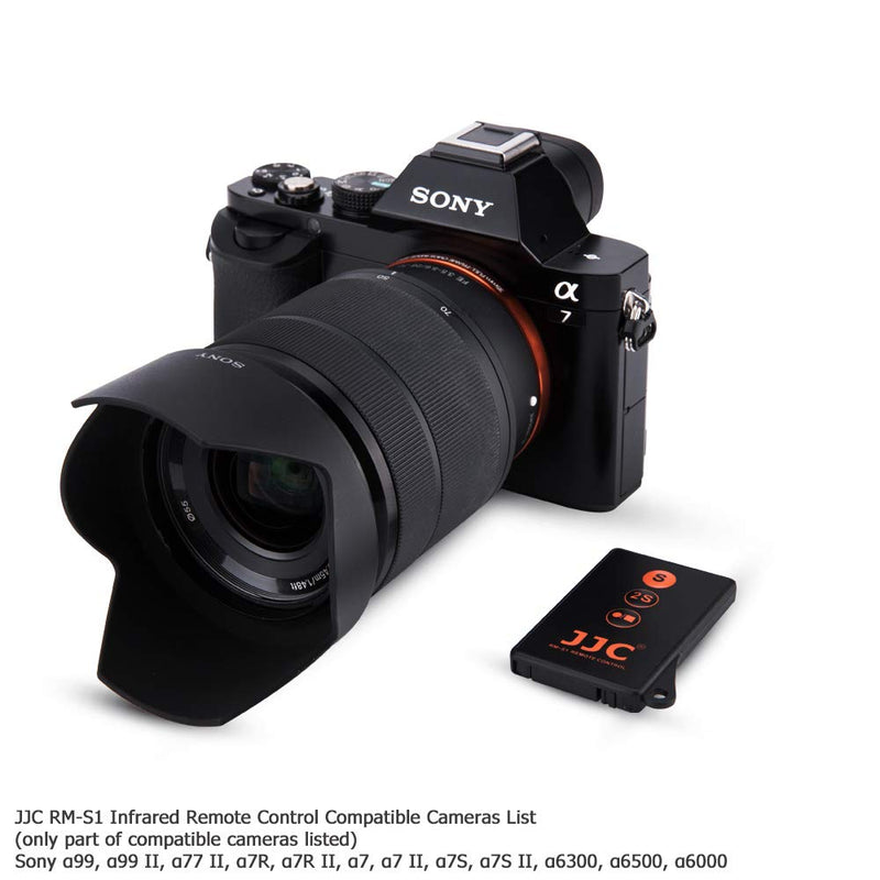 JJC Infrared Wireless Camera Shutter Remote Control Commander With Vlog Video Start Stop Function for Sony A6600 A6500 A6400 A6300 A6000 A1 A7III II A7 A7SIII II A7S A7RIV III II A7R A9 II NEX-6 NEX-7