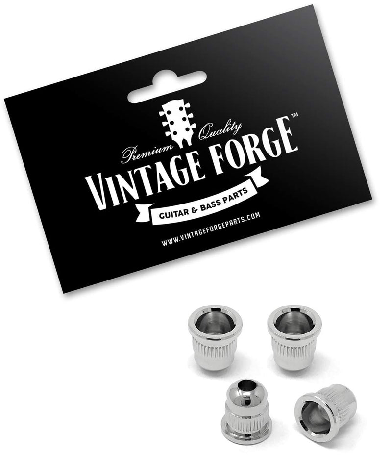 Vintage Forge Chrome String Through Body Ferrules for Electric Bass Guitar (Set of 4) SF280-CHR