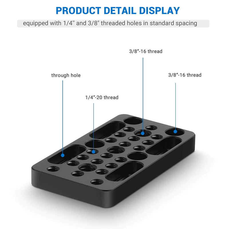 SMALLRIG Switching Plate Camera Easy Plate for Railblocks, Dovetails and Short Rods - Longer Version - 1598