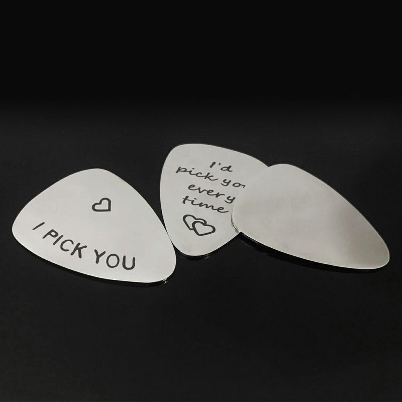 3 PCS Guitar Pick Jewelry Gifts for Him Men-Unique Birthday Gift for Musician Husband Boyfriend Wedding Valentines Father's Day