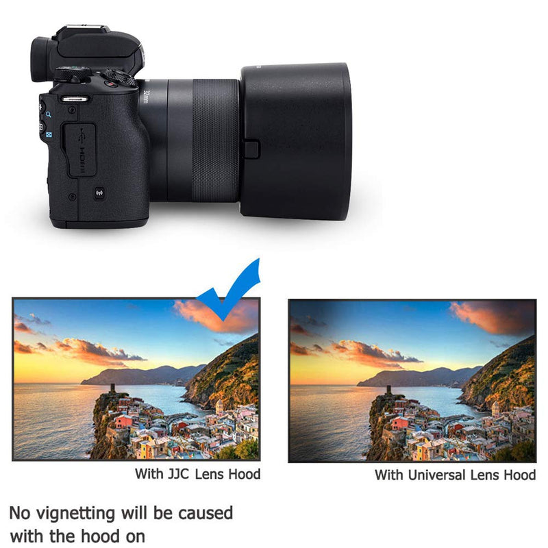 Reversible Bayonet Lens Hood Shade for Canon EF-M 32mm f/1.4 STM Lens Replaces Canon ES-60 Lens Hood Allows to Attach 43mm Filter and Lens Cap
