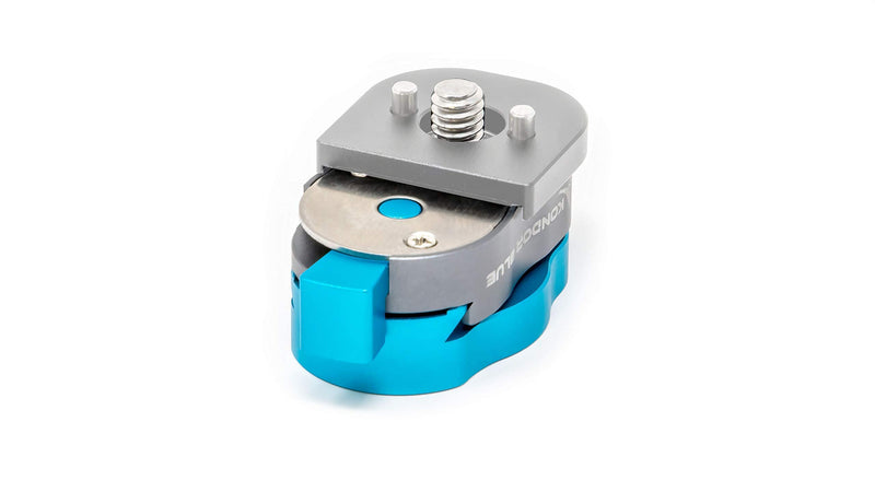 KONDOR BLUE Mini Quick Release Plate for Camera Tripod, Gimbal, Video Monitor, Magic Arm, Flash Bracket, Stabilizer | Arri 3/8" Mount and 1/4" Threads (Blue | Gray) Blue | Gray