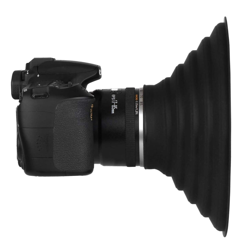 Easy Hood Lens Hood for Nikon Canon Pentax Sony 70-90mm Camera Lens, Ultimate Anti-Glass Anti-Reflective Silicone Collapsible Len Hood Take Reflection-Free Photos Video (70mm) 70mm