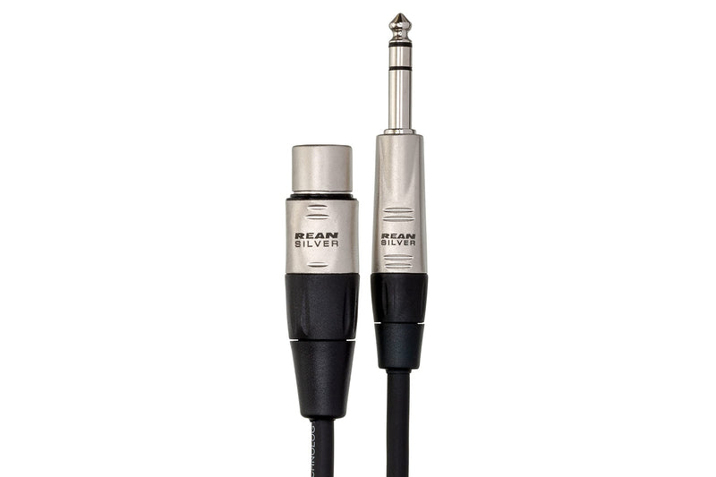 Hosa HXS-001.5 REAN XLR3F to 1/4" TRS Pro Balanced Interconnect Cable, 1.5 Feet