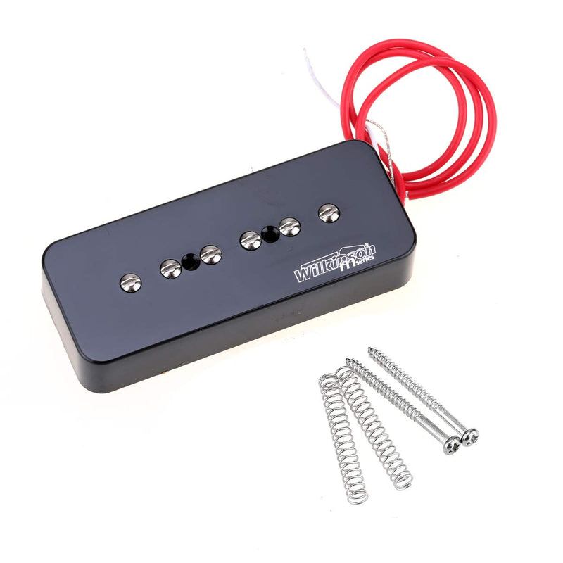 Wilkinson Low Gauss Iconic Sound Ceramic P90 Soapbar Single Coil Pickups Set for SG/LP Electric Guitar, Black