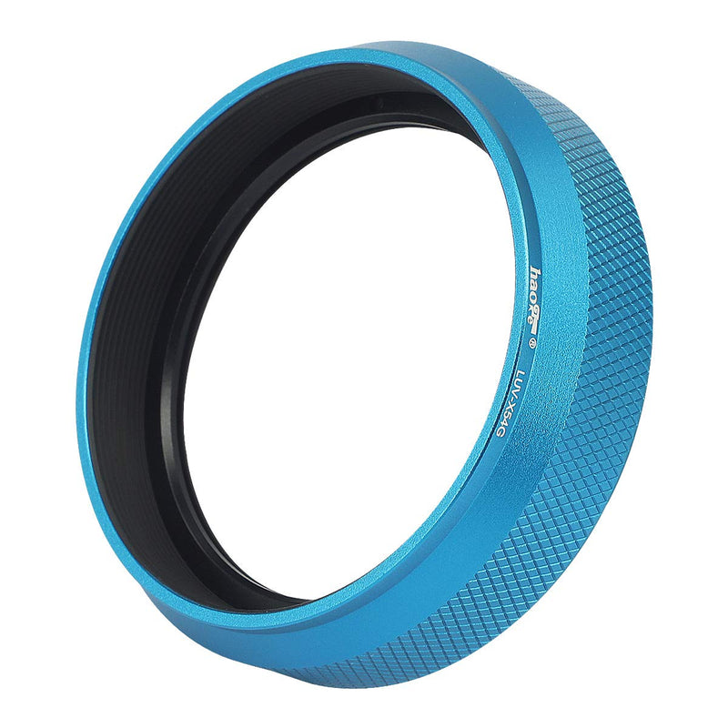 Haoge LUV-X54G Metal Lens Hood with MC UV Protection Multicoated Ultraviolet Lens Filter for Fujifilm Fuji X100V Camera Blue