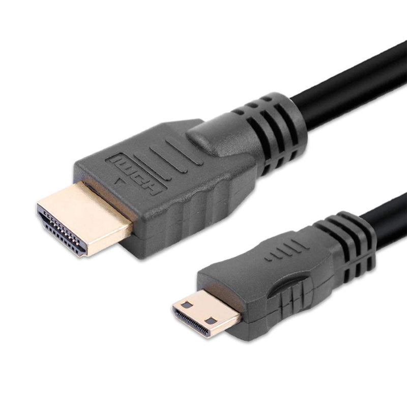 [AUSTRALIA] - SatelliteSale High-Speed Mini HDMI to HDMI TV Adapter Cable [24K Gold Plated | Copper Core | PVC Jacket] 4K Resolution, 3D, Audio Return Channel, HDMI Ethernet Channel (6 Feet) 6 Feet 