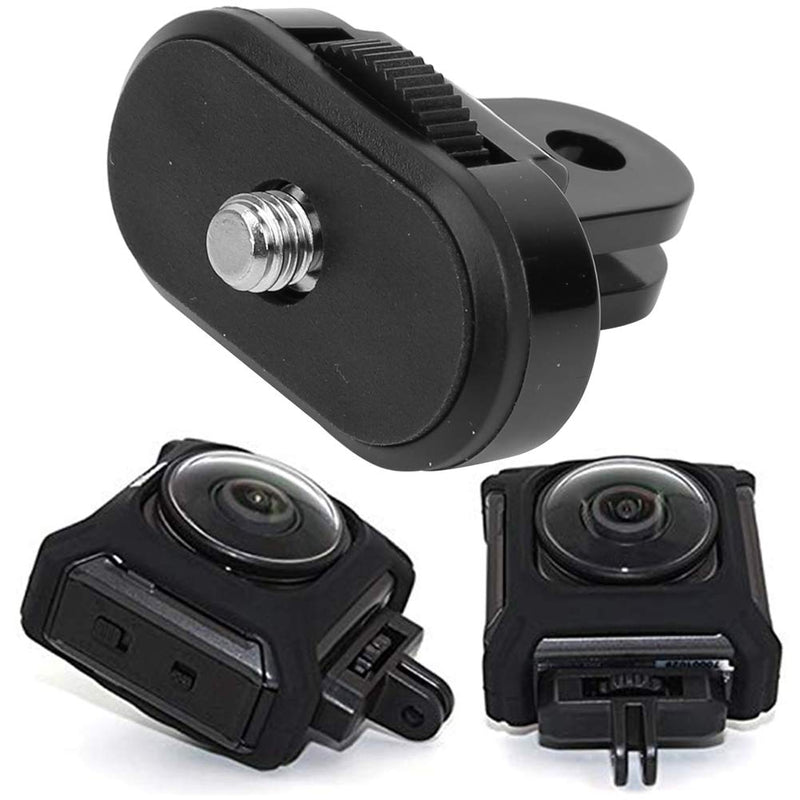 1/4 Inch Mount Adapter, Metal Action Camera Mount Adapter Universal Black Tripod Mount Adapter with Locating Pin for Sony, for OSMO Pocket Camera