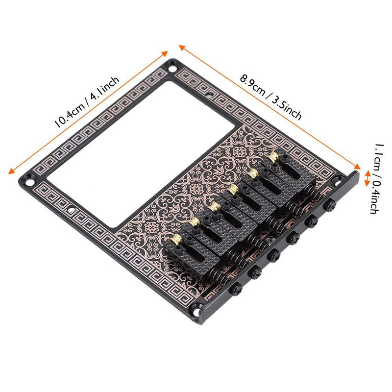 [AUSTRALIA] - Guitar Bridge, Durable Saddle Guitar Bridge Humbucker Pickup Slot for TL Telecaster Electric Guitars.(Black Kaleidoscope) Black Kaleidoscope 