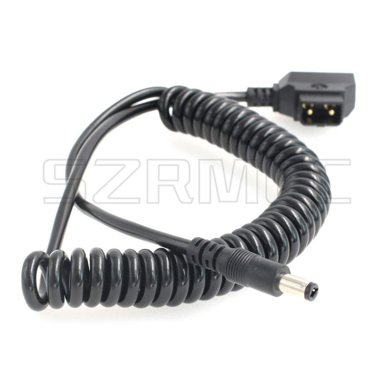 SZRMCC Anton-Bauer D Tap to DC 5.5X 2.5mm Coiled Power Supply Cable for DSLR Rig BlackMagic Cameras SmallHD DP6-SDI DP6-SLR Monitor (Straight DC2.5) Straight DC2.5