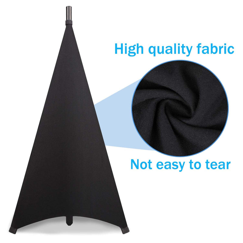 Dofilachy Speaker Stand Cover-DJ Bag with 360 Degree Cover, Speaker Tripod Scrim Cover for Speaker/Lighting with Free Travel Bag (One Pack-Black) One Pack-black